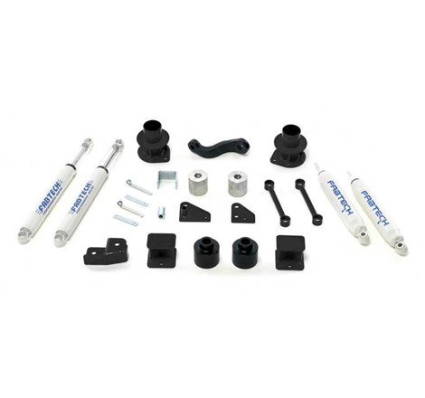 Fabtech 07-18 Jeep JK 4WD 3in Basic Sys w/Perf Shks