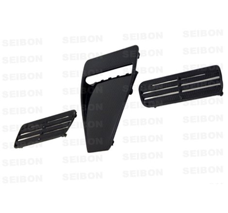 Seibon 08-09 Mitsubishi Evo X Carbon Fiber Hood Scoop - Only Fits OEM Hoods (Not Seibon Hoods)