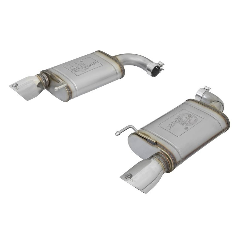 aFe MACHForce XP 2.5in 409 Stainless Axle Back Exhaust w/Stainless Tips 15-17 Ford Mustang I4-2.3L