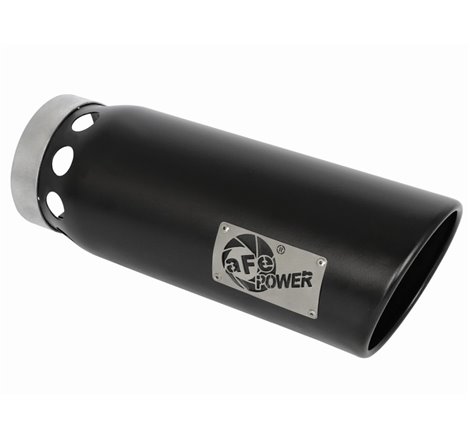 aFe MACHForce XP Cat-Back SS-304 5in Interooled Exhaust Tip 5in In x 6in Outx16inL Bolt-On Right Blk
