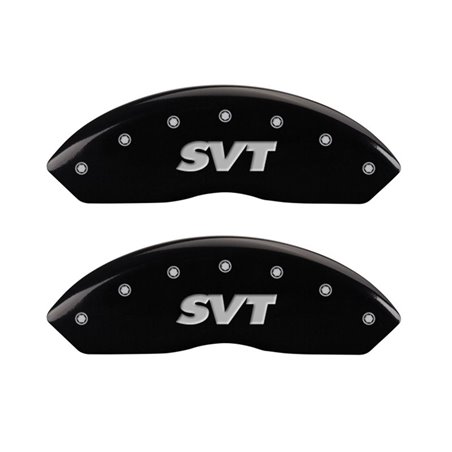 MGP 4 Caliper Covers Engraved Front & Rear SVT Black finish silver ch