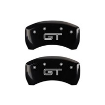 MGP Rear set 2 Caliper Covers Engraved Rear GT Black finish silver ch