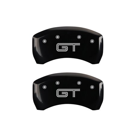 MGP Rear set 2 Caliper Covers Engraved Rear S197/GT Black finish silver ch