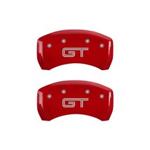MGP Rear set 2 Caliper Covers Engraved Rear S197/GT Red finish silver ch