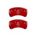 MGP Rear set 2 Caliper Covers Engraved Rear Tiffany Snake Red finish silver ch