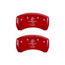 MGP Rear set 2 Caliper Covers Engraved Rear Tiffany Snake Red finish silver ch