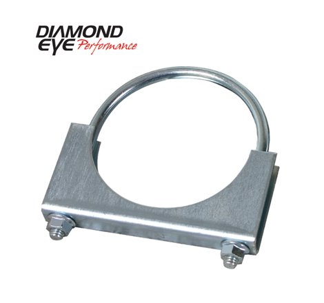 Diamond Eye CLAMP 3-1/2in 3/8in U-BOLT 11 GAUGE SADDLE ZINC-COATED HEAVY DUTY