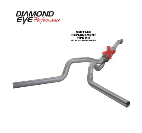 Diamond Eye KIT 4in CB MFLR RPLCMENT PIPE DUAL AL: 03-07 FORD 6.0L F250/F350