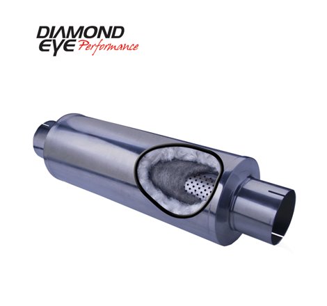Diamond Eye MFLR 4inID SGL IN/SGL OUT 7inDIA X 20in BODY 27in LENGTH PERF SLOTTED ENDS 409 SS