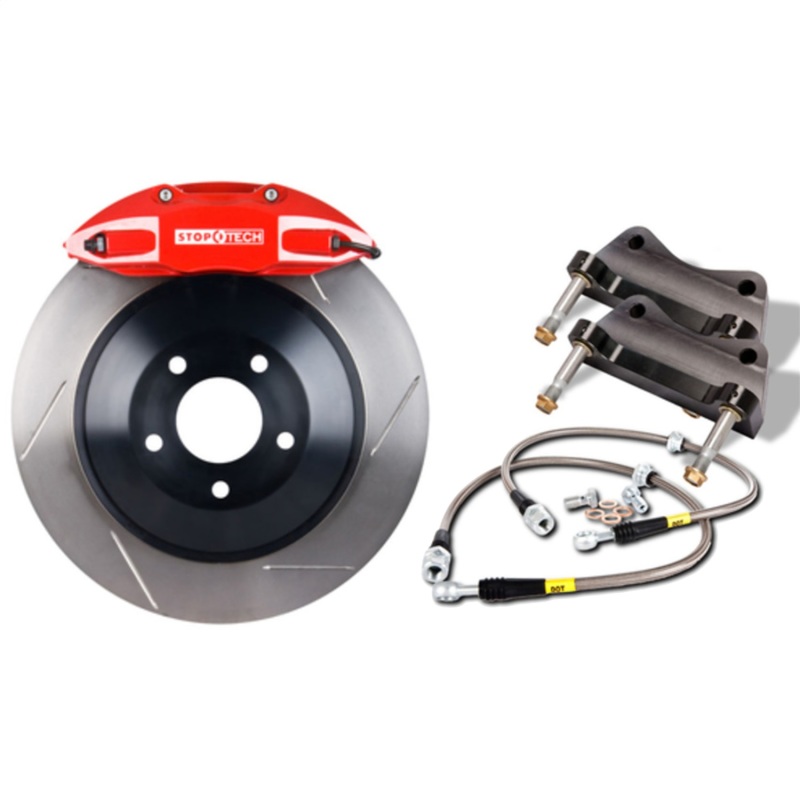 StopTech 65-83 Porsche 911 Level 1 Street Rear BBK w/ Red ST42 Calipers 290X24 Slotted Rotors