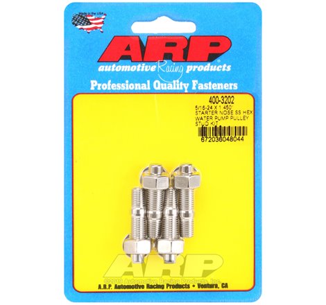 ARP 5/16-24 X 1.450 Starter Nose SS Hex Water Pump Pulley Stud Kit