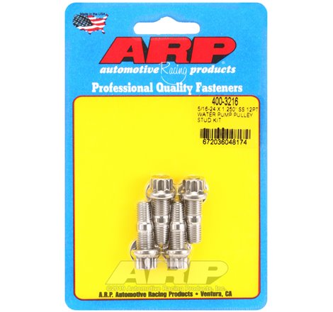ARP 5/16-24 X 1.250 SS 12pt Water Pump Pulley Stud Kit