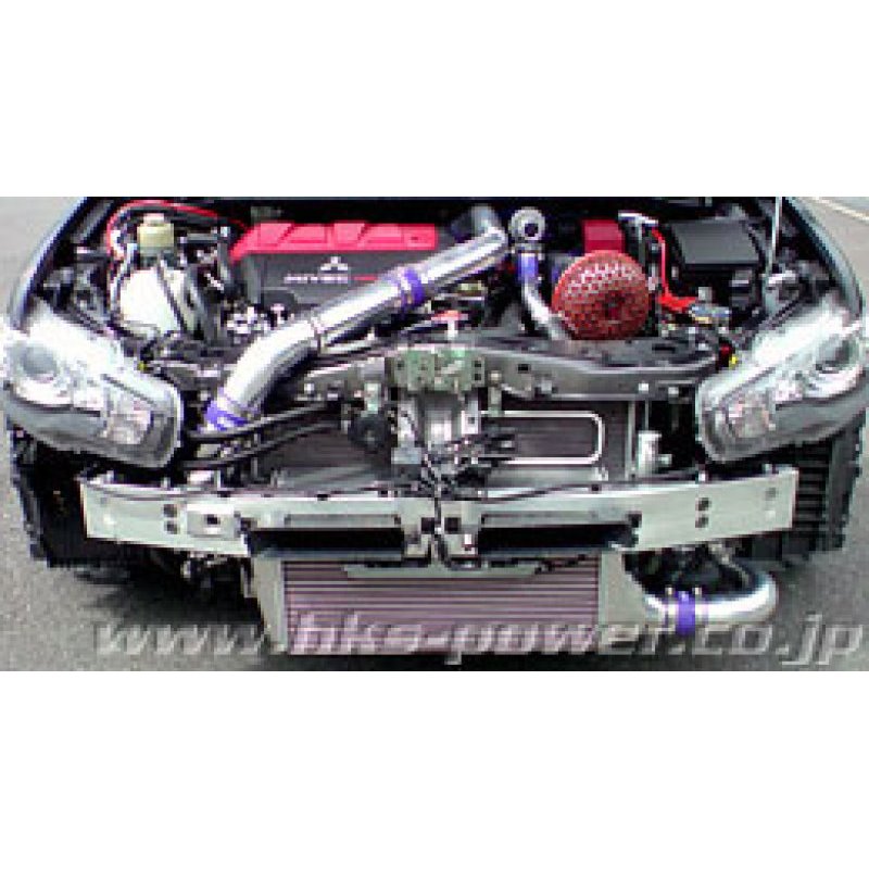 HKS Type-2 Front Mount Intercooler includes Full Piping Kit for 08-10 Mitsubishi Evolution X