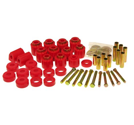 Prothane 87-96 Jeep YJ 1in Lift Body Mount Kit - Red