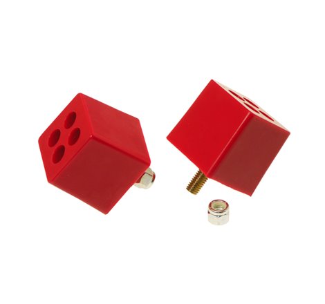 Prothane Universal Bump Stop 2X2X2 W 3/8in Stud - Red