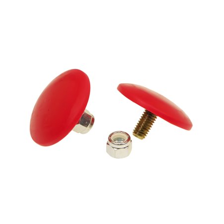 Prothane Universal Bump Stop 3/8X2 Ultra Thin Button - Red