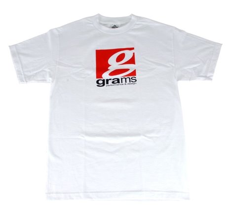 Grams Performance and Design Logo White T-Shirt - L