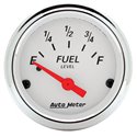 Autometer Arctic White 52mm 0E-90F Short Sweep Electronic Fuel Level Gauge