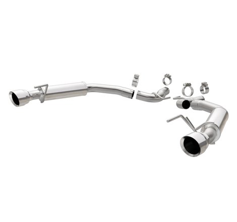 MagnaFlow Axle Back, SS, 2.5in, Competition, Dual Split Polish 4.5in Tip 2015 Ford Mustang Ecoboost