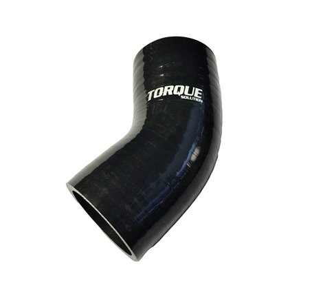 Torque Solution 45 Degree Silicone Elbow: 4 inch Black Universal