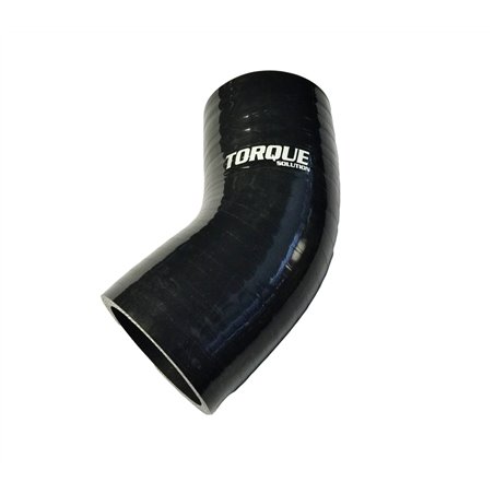 Torque Solution 45 Degree Silicone Elbow: 3.5 inch Black Universal