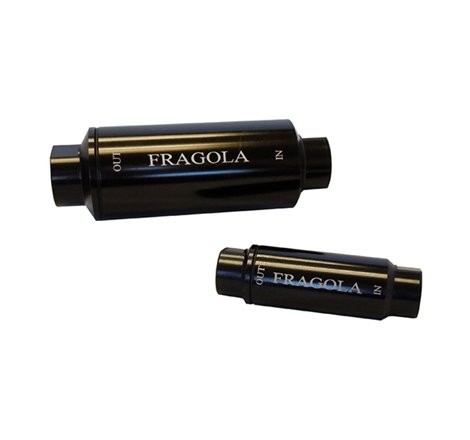 Fragola Fuel Filter -6AN In/Out 40 Micron. Black