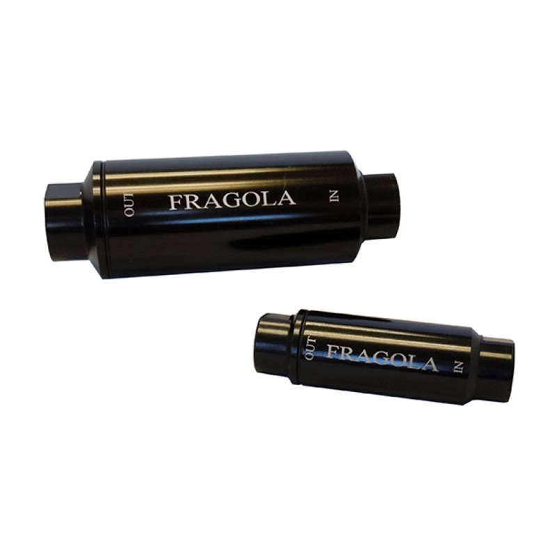 Fragola Fuel Filter -6AN In/Out 40 Micron. Black