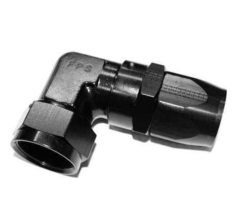 Fragola -16AN x 90 Degree Low Profile Forged Hose End - Black