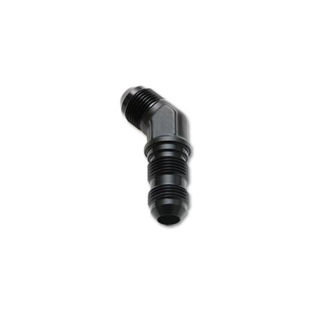Vibrant -3AN Bulkhead Adapter 45 Degree Elbow Fitting - Anodized Black Only