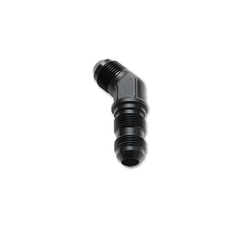 Vibrant -4AN Bulkhead Adapter 45 Degree Elbow Fitting - Anodized Black Only