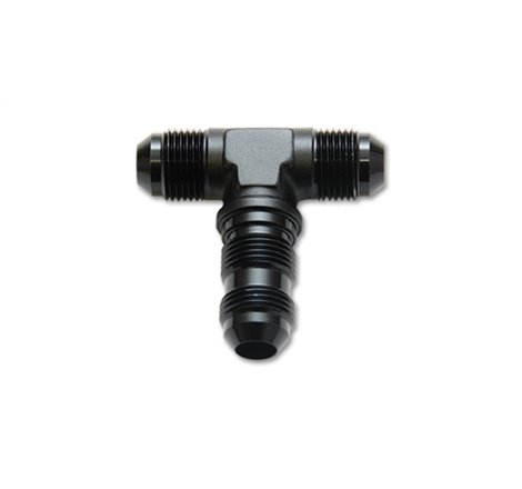 Vibrant -4AN Bulkhead Adapter Tee Fitting - Anodized Black Only