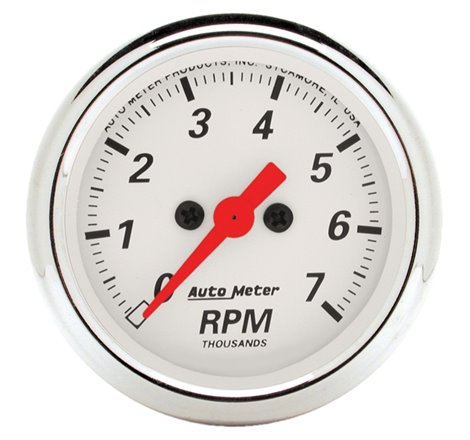 Autometer Arctic White 2-1/16in 7k RPM In-Dash Tachometer