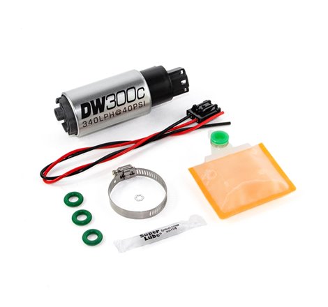 DeatschWerks 340lph DW300C Compact Fuel Pump w/ Ford Focus MK2 RS Set Up Kit (w/o Mounting Clips)