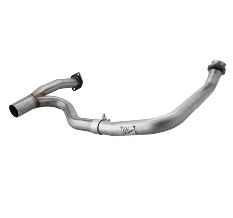 aFe Power Twisted Steel Y-Pipe Stainless Steel 2.5in 12-14 Jeep Wrangler V6 3.6L