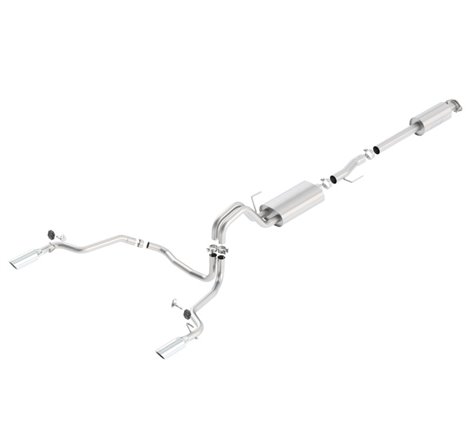 Borla 15-16 Ford F-150 3.5L EcoBoost Ext. Cab Std. Bed Catback Exhaust S-Type Single Split Rear Exit