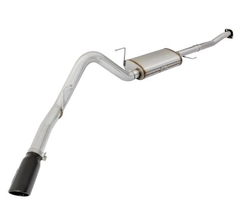 aFe MACHForce XP Exhaust 3in-3.5in SS Single Side Exit CB w/ Black Tips 15 Ford F150 V8 5.0L CC/SB