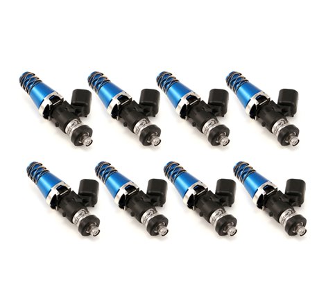 Injector Dynamics 1700cc Injectors - 60mm Length - 11mm Blue Top - Denso Lower Cushion (Set of 8)
