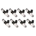 Injector Dynamics 1700cc Injector - 60mm Length - 14mm Grey Top - Silver Bottom Adapt (Set of 8)