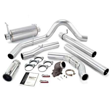 Banks Power 00-03 Ford 7.3L / Excursion Monster Exh w/ Power Elbow - SS Single Exh w/ Chrome Tip