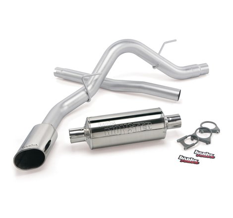Banks Power 09-10 Ford F-150 5.4L CCSB/CCLB Monster Exhaust System - SS Single Exhaust w/ Chrome Tip