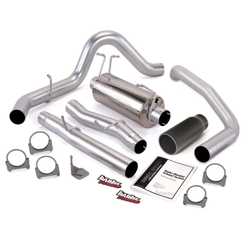 Banks Power 03-07 Ford 6.0L ECSB Monster Exhaust System - SS Single Exhaust w/ Black Tip