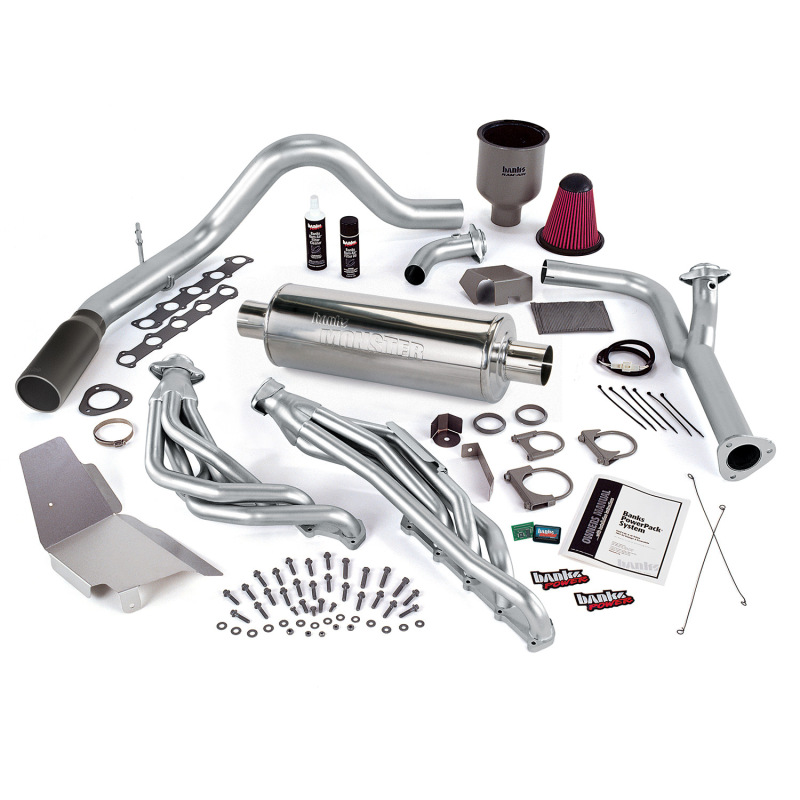 Banks Power 99-04 Ford 6.8L Truck (No EGR) PowerPack System - SS Single Exhaust w/ Black Tip