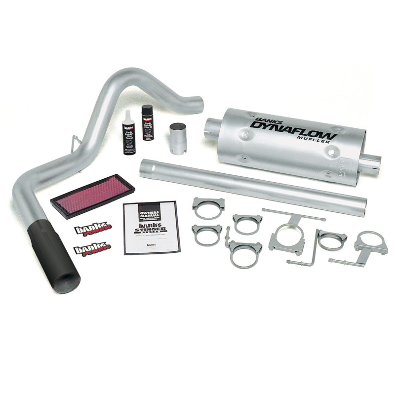 Banks Power 96-97 Ford 460 Ext/Crew Cab Stinger System - SS Single Exhaust w/ Black Tip
