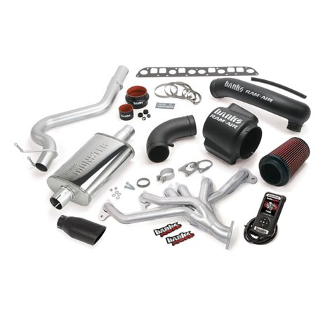 Banks Power 98-99 Jeep 4.0L Wrangler PowerPack System - SS Single Exhaust w/ Black Tip