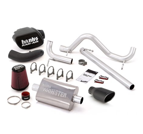 Banks Power 07-11 Jeep 3.8L Wrangler - 2dr Stinger Sys (no AutoMind) - SS Single Exh w/ Black Tip
