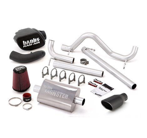 Banks Power 07-11 Jeep 3.8L Wrangler - 4dr Stinger Sys (no AutoMind) - SS Single Exh w/ Black Tip