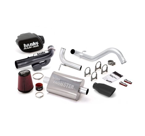 Banks Power 12-15 Jeep 3.6L Wrangler (All) 2dr Stinger Sys (no AutoMind) - SS Single Exh w/ Blk Tip