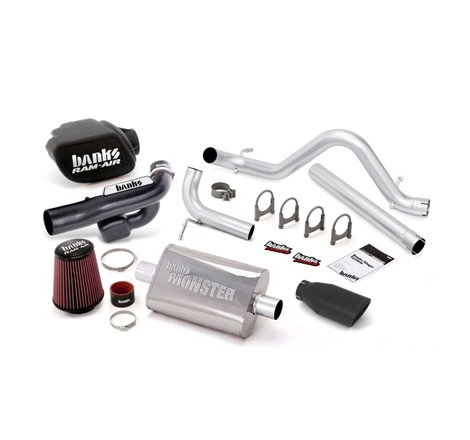 Banks Power 12-15 Jeep 3.6L Wrangler (All) 4dr Stinger Sys (no AutoMind) - SS Single Exh w/ Blk Tip