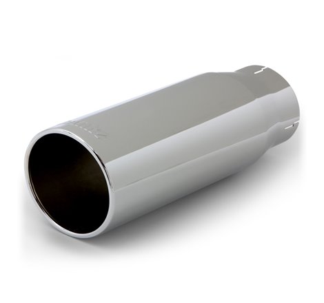 Banks Power Tailpipe Tip Kit - SS Round Straight Cut - Chrome - 3.5in Tube - 4.38in X 12in
