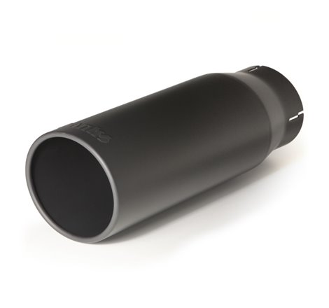 Banks Power Tailpipe Tip Kit - SS Round Straight Cut - Black - 3.5in Tube - 4.38in X 12in